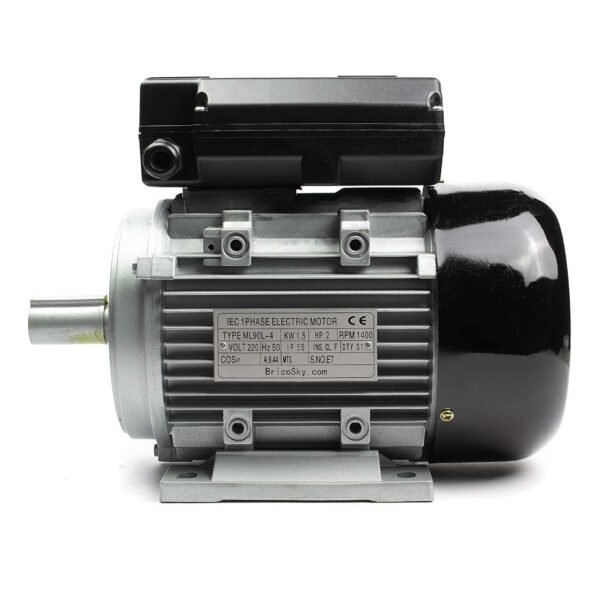 Single-phase Electric Motor, 2 HP, 1400 RPM, 4 Poles, MEC 90 Frame, B3 Mount, 220 V - Image 2
